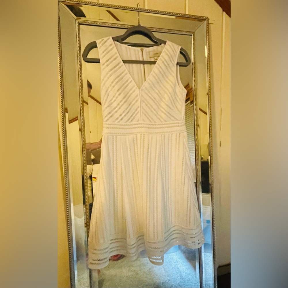 J. Crew Cream Sleeveless Mini Dress